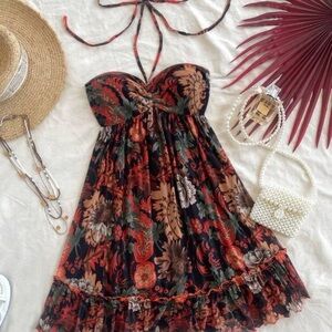 Floral Strapless Dress